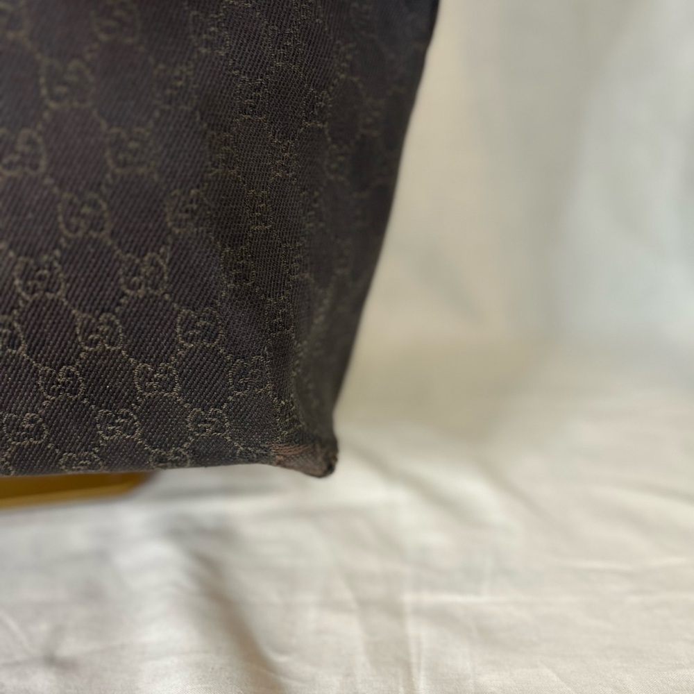 👜 Gucci Bamboo Tassel GG Canvas Tote Bag – Brown  SEE ADDITIONAL LISTING - Picture 3 of 16